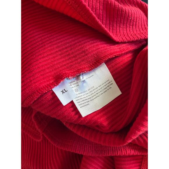 Reformation Red Callie Wrap Long Sleeve Dress Size XL - Picture 10 of 10